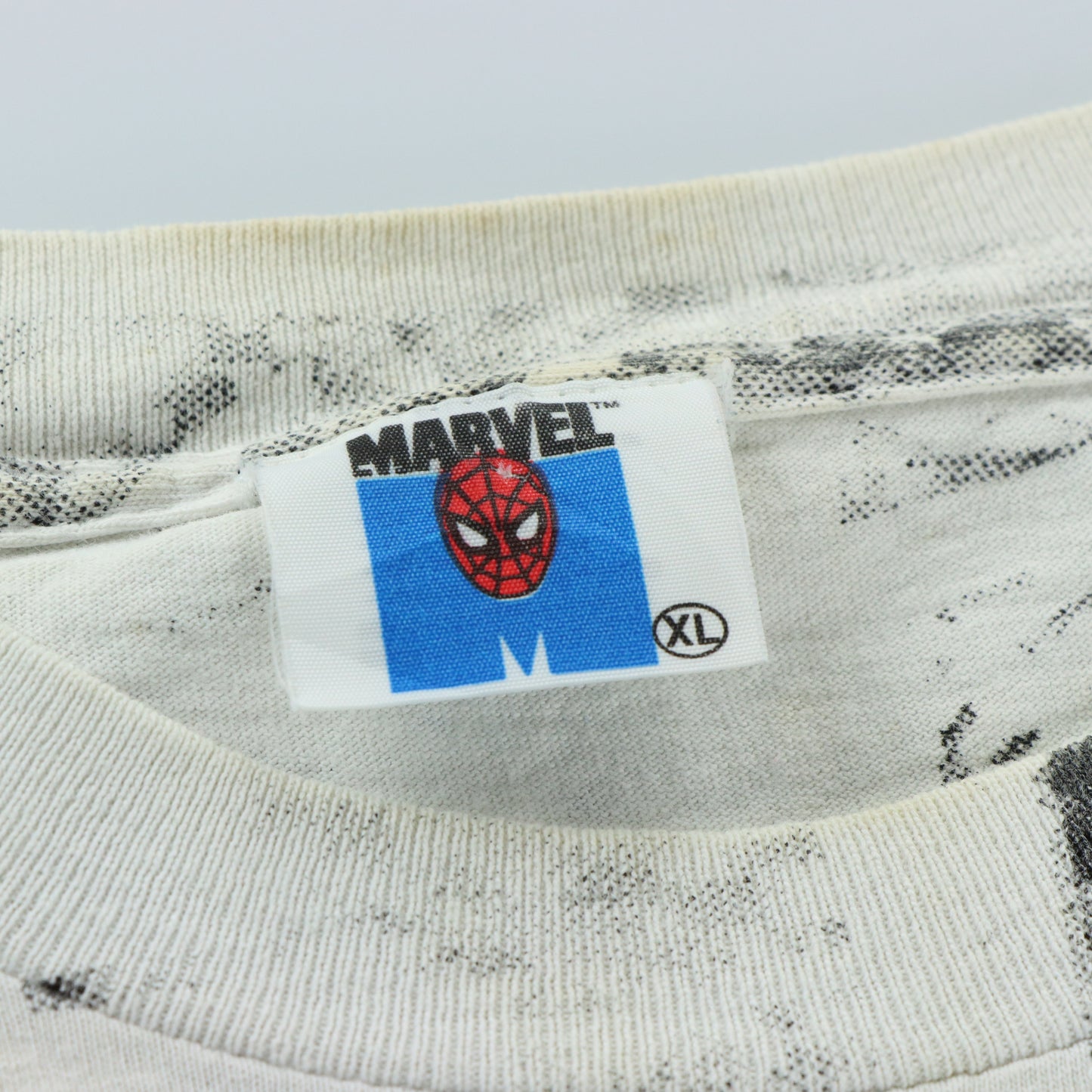 MARVEL 1991 Spiderman Single Stitch All Over T-Shirt (XL)
