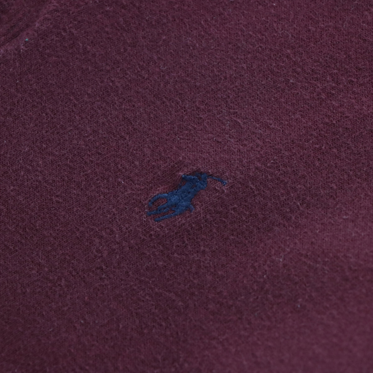 Vintage POLO RALPH LAUREN Maroon & Navy Embroidered Logo Rugby Sweatshirt (L-XL) Vintage Sole Melbourne