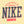 NIKE Glitter Spell Out Logo Ringer Baby Tee (M)