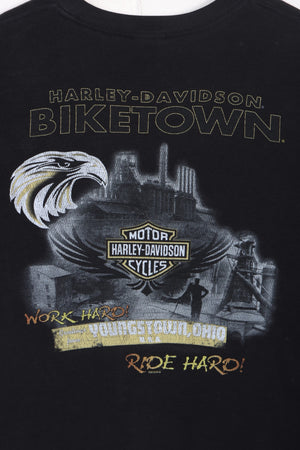 HARLEY DAVIDSON Skull & Gears All Over Long Sleeve Shirt (XL)