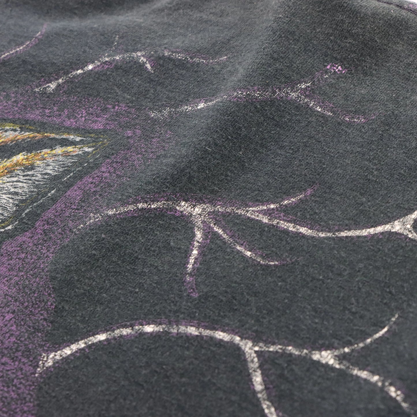 Vintage 1994 Tiger & Purple Lightening All Over Print Black Single Stitch Tee USA Made (XXL) Vintage Sole Melbourne