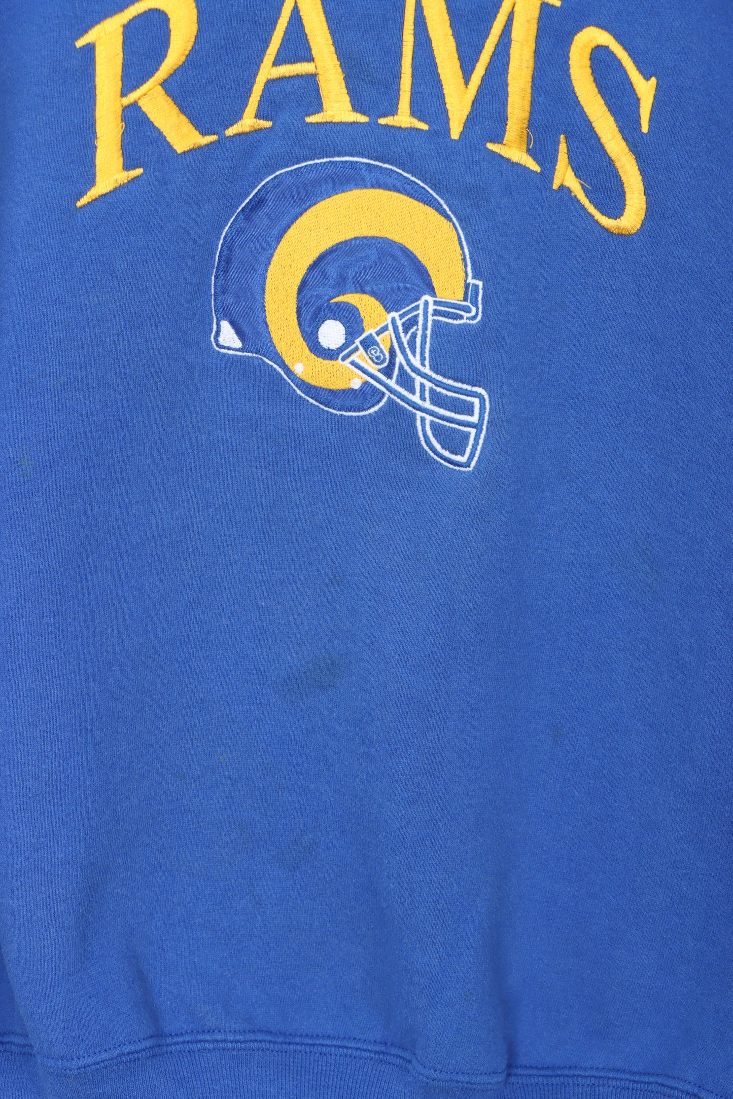 NFL St Louis Rams Embroidered Helmet CHALK LINE Sweatshirt USA Made (XL-XXL)