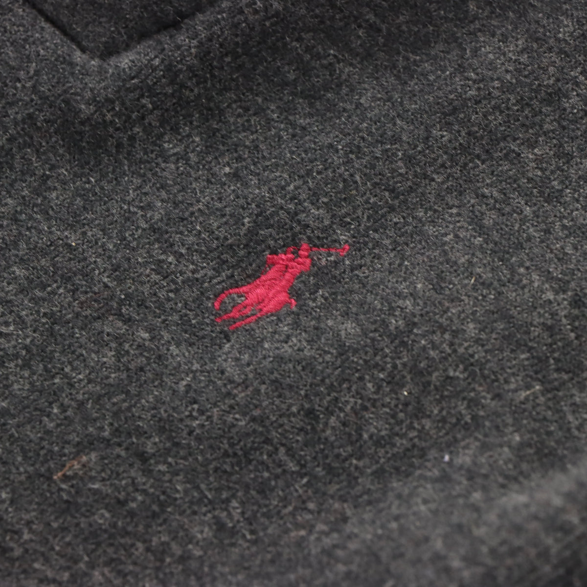 Vintage POLO RALPH LAUREN Shawl Neck Button Embroidered Suede Elbow Grey Sweatshirt (XL) Vintage Sole Melbourne