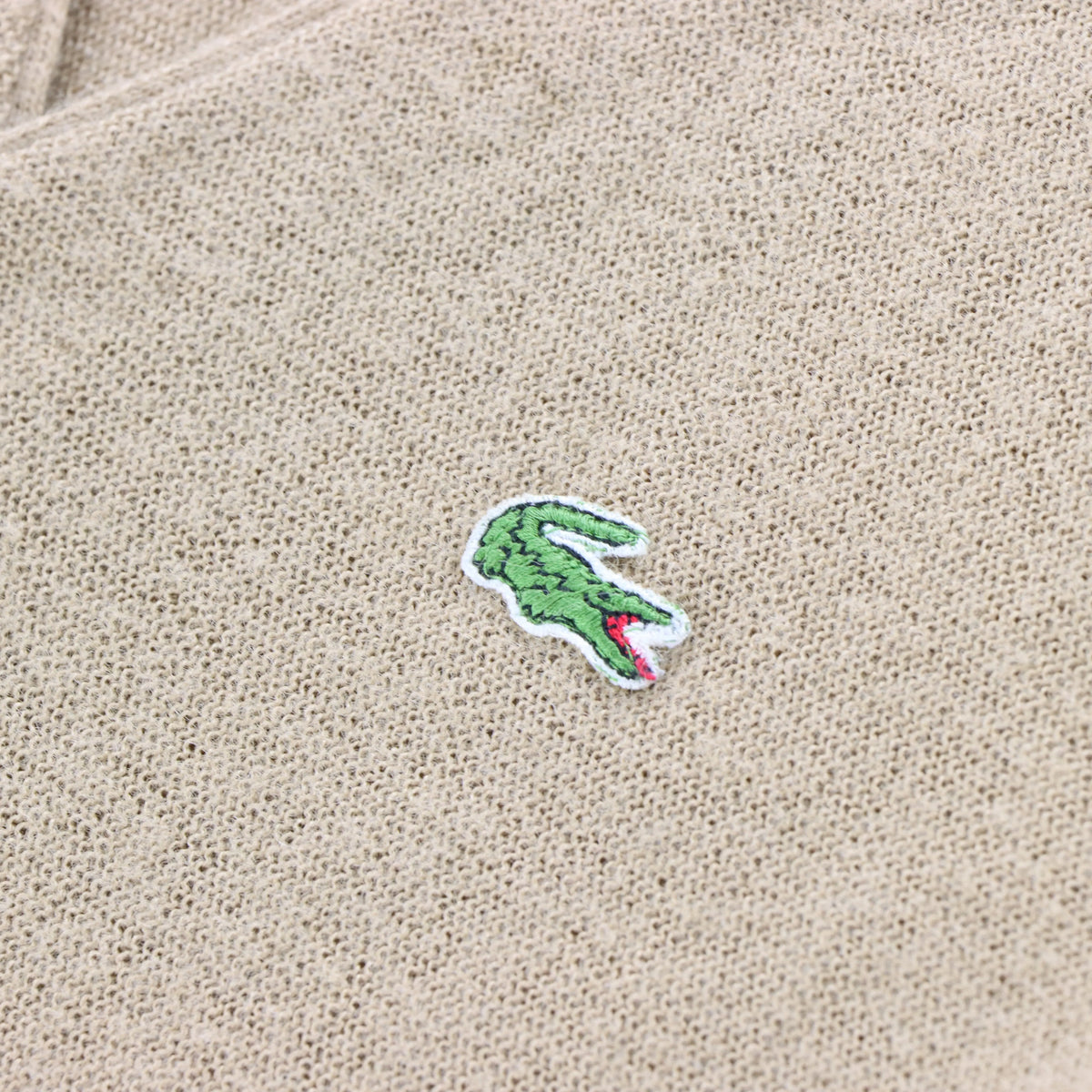 Vintage LACOSTE IZOD Classic Embroidered Crocodile Beige Knit Cardigan (L) Vintage Sole Melbourne