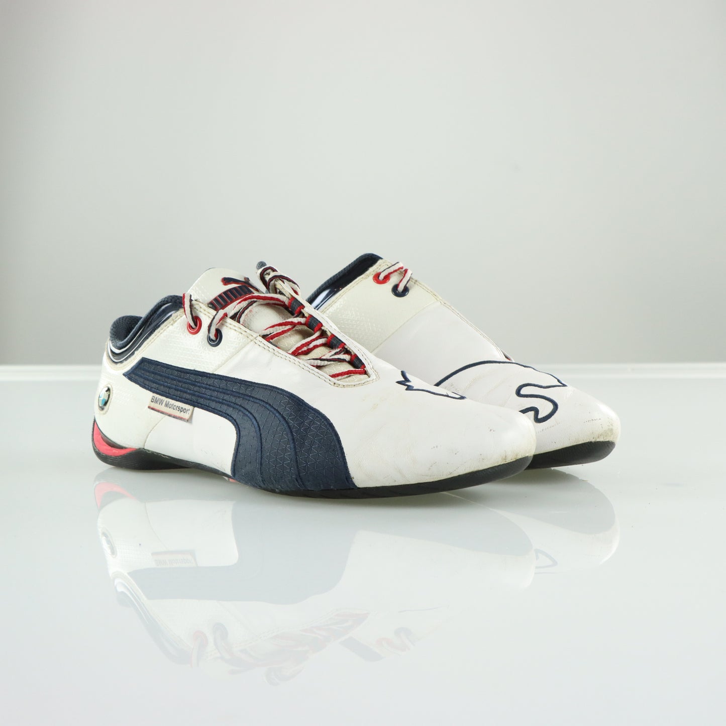 PUMA x BMW Motorsport Embroidered Logo Low Leather Sneakers (9.5)