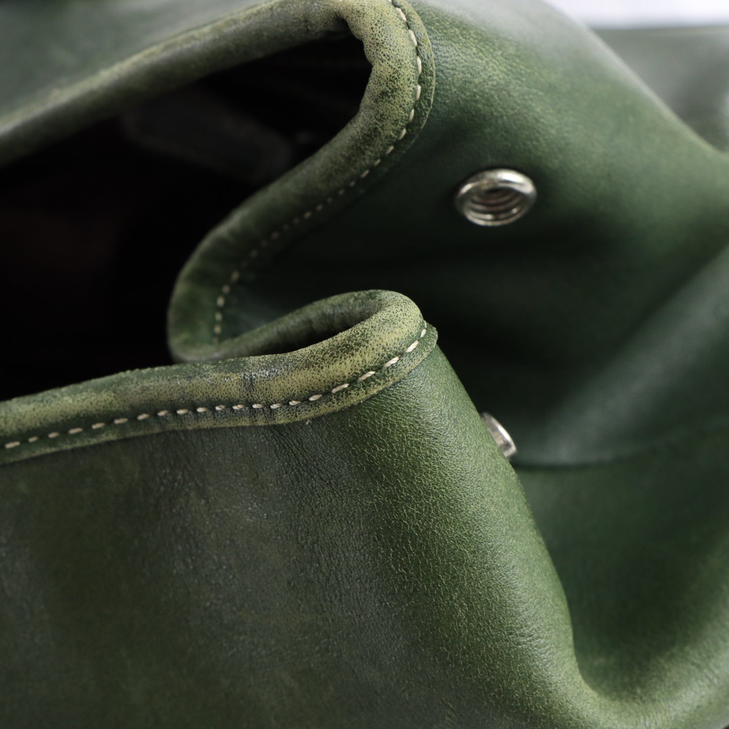 COACH Vintage Forest Green Leather 'Hampton' Large Tote Bag