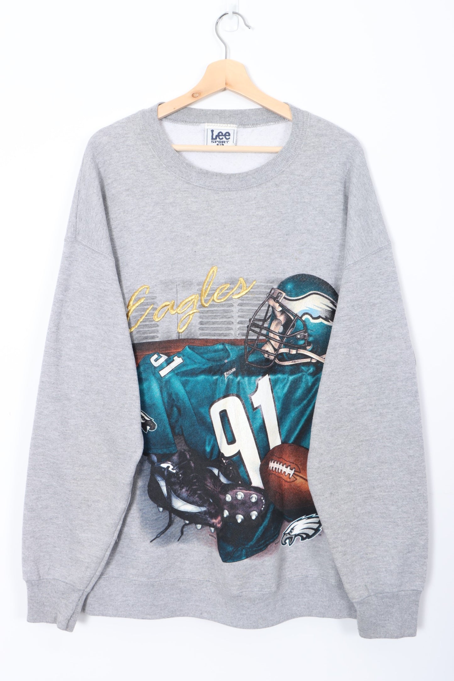 NFL Philadelphia Eagles 90s Football LEE SPORT Sweatshirt USA Made (XL)