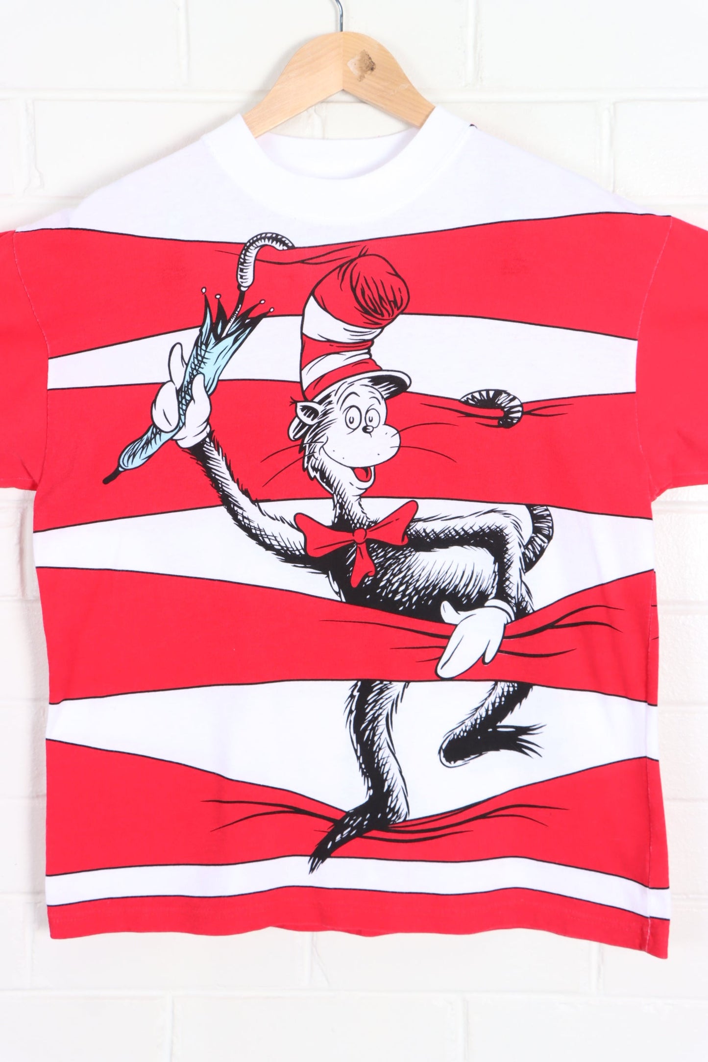Universal Studios Dr Suess Cat In The Hat Front Back T-Shirt (M) - Vintage Sole Melbourne