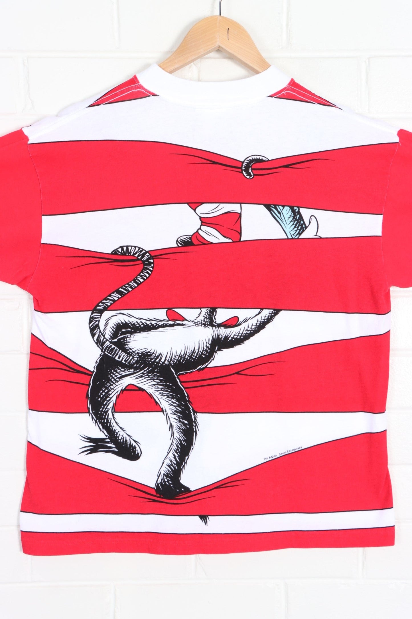 Universal Studios Dr Suess Cat In The Hat Front Back T-Shirt (M) - Vintage Sole Melbourne