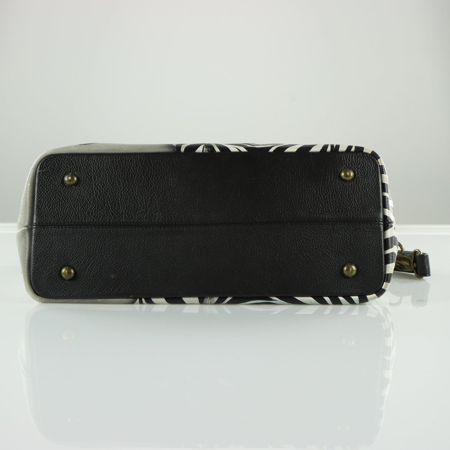 ANUSCHKA Zebra Crossing Leather Multi-Compartment RFID Blocker Pocket Crossbody Tote Bag