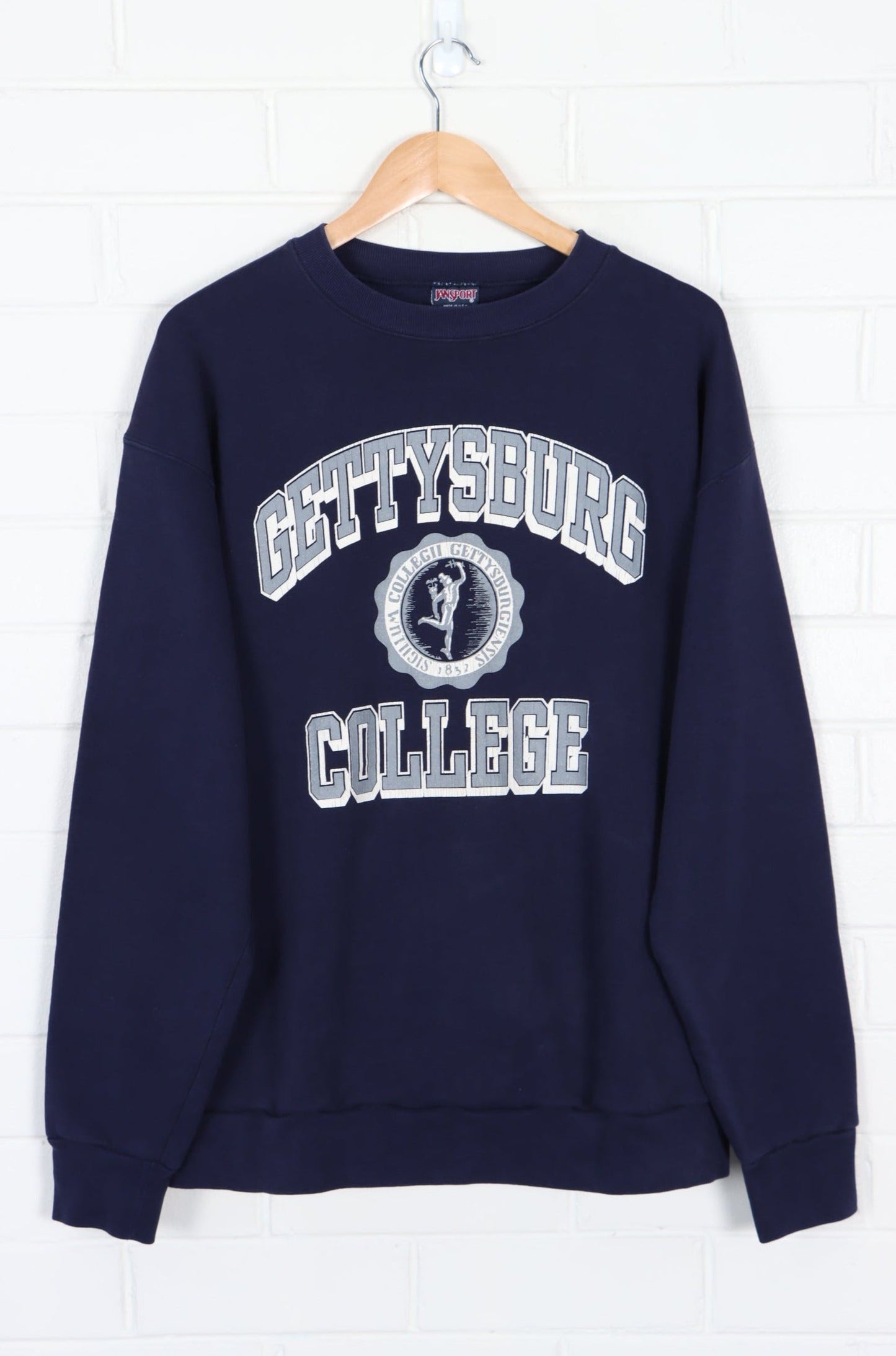 Gettysburg College Spell Out JANSPORT Varsity Sweatshirt USA Made (XL)