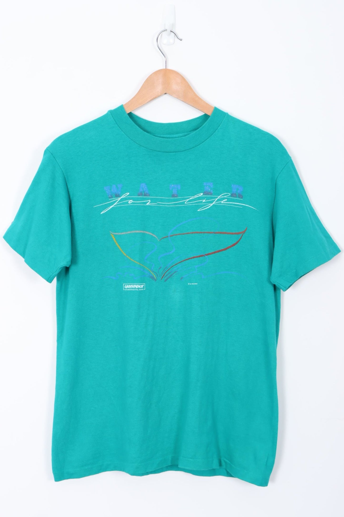 1986 Greenpeace 'Water for Life' VINTAGE Single Stitch T-Shirt (S)