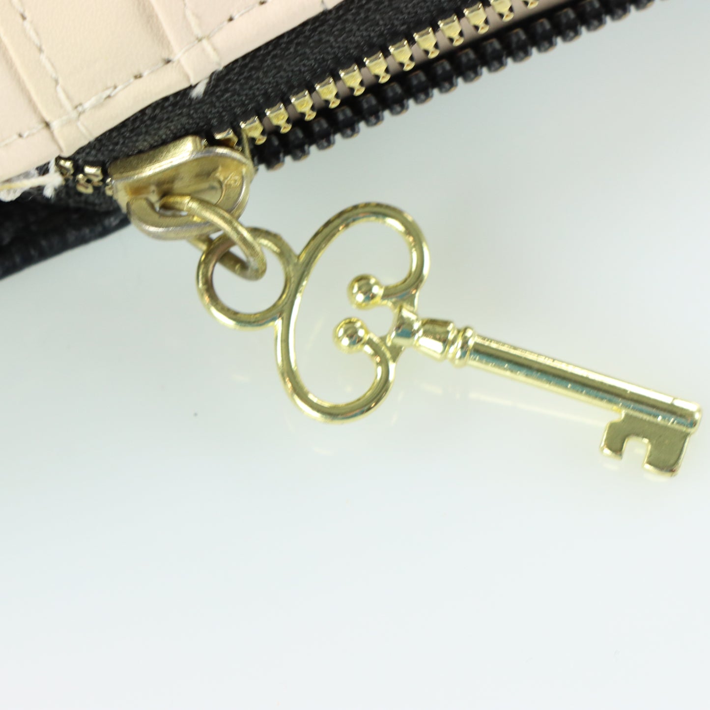 JUICY COUTURE Gold Charm Lock Key Black Wallet