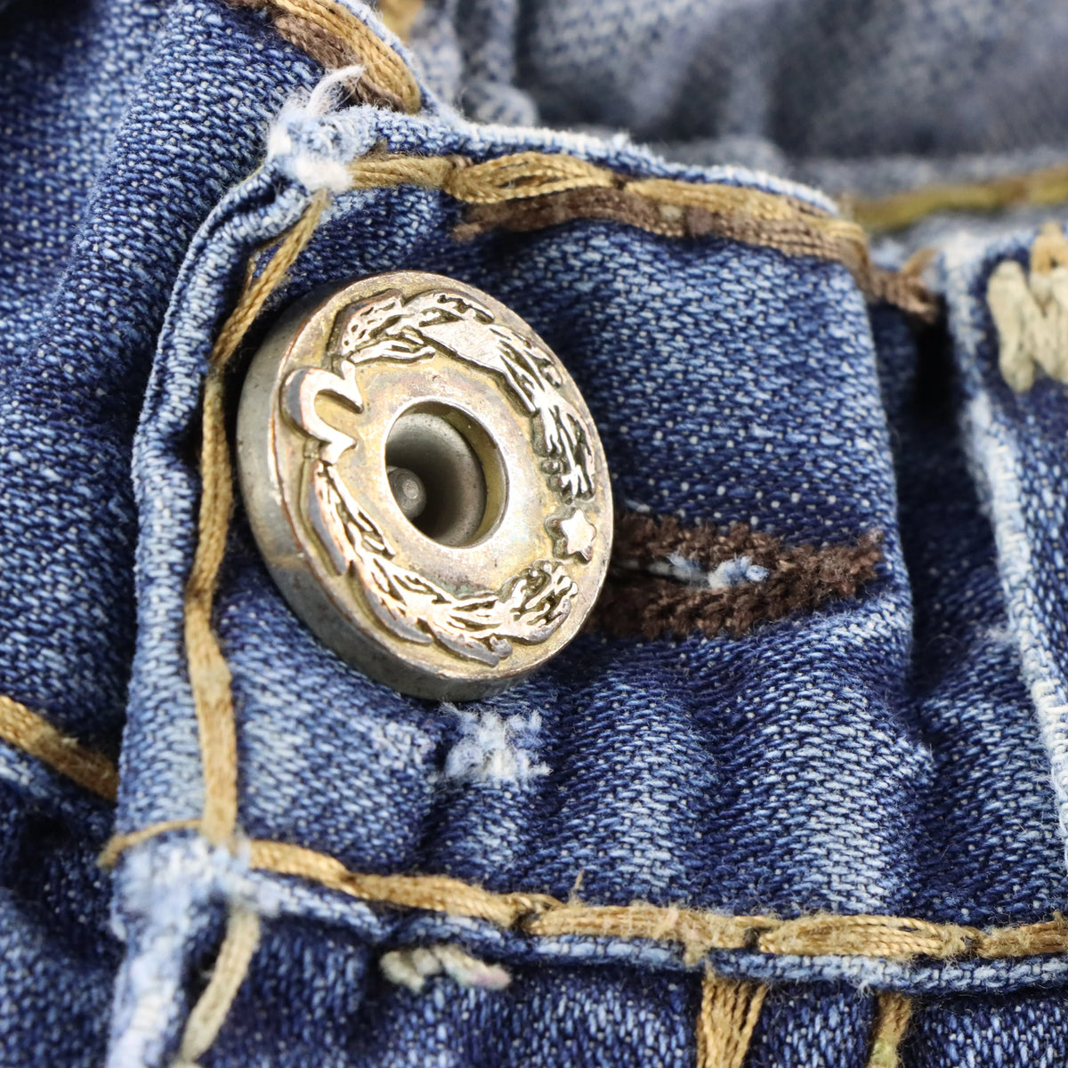 Vintage TRUE RELIGION 'Billy Super T' USA Made Blue Distressed Bootcut Jeans (34) ***COCO Vintage Sole Melbourne
