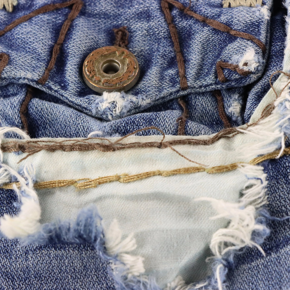 Vintage TRUE RELIGION 'Billy Super T' USA Made Blue Distressed Bootcut Jeans (34) ***COCO Vintage Sole Melbourne