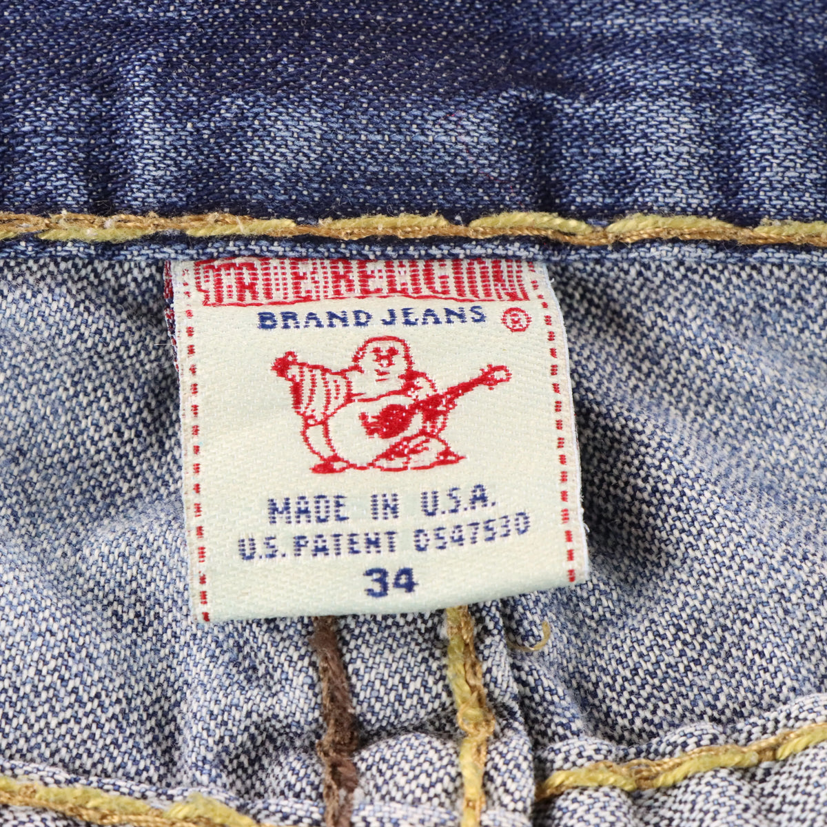 Vintage TRUE RELIGION 'Billy Super T' USA Made Blue Distressed Bootcut Jeans (34) ***COCO Vintage Sole Melbourne