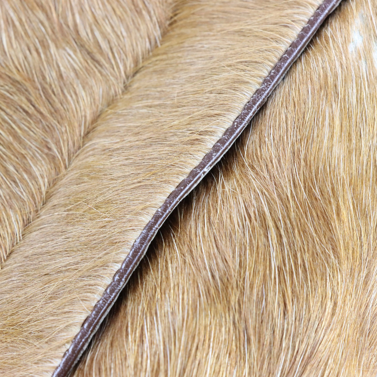 Vintage Light Brown Pony Hair Leather Side Pleat Long Coat (M) ***COCO Vintage Sole Melbourne