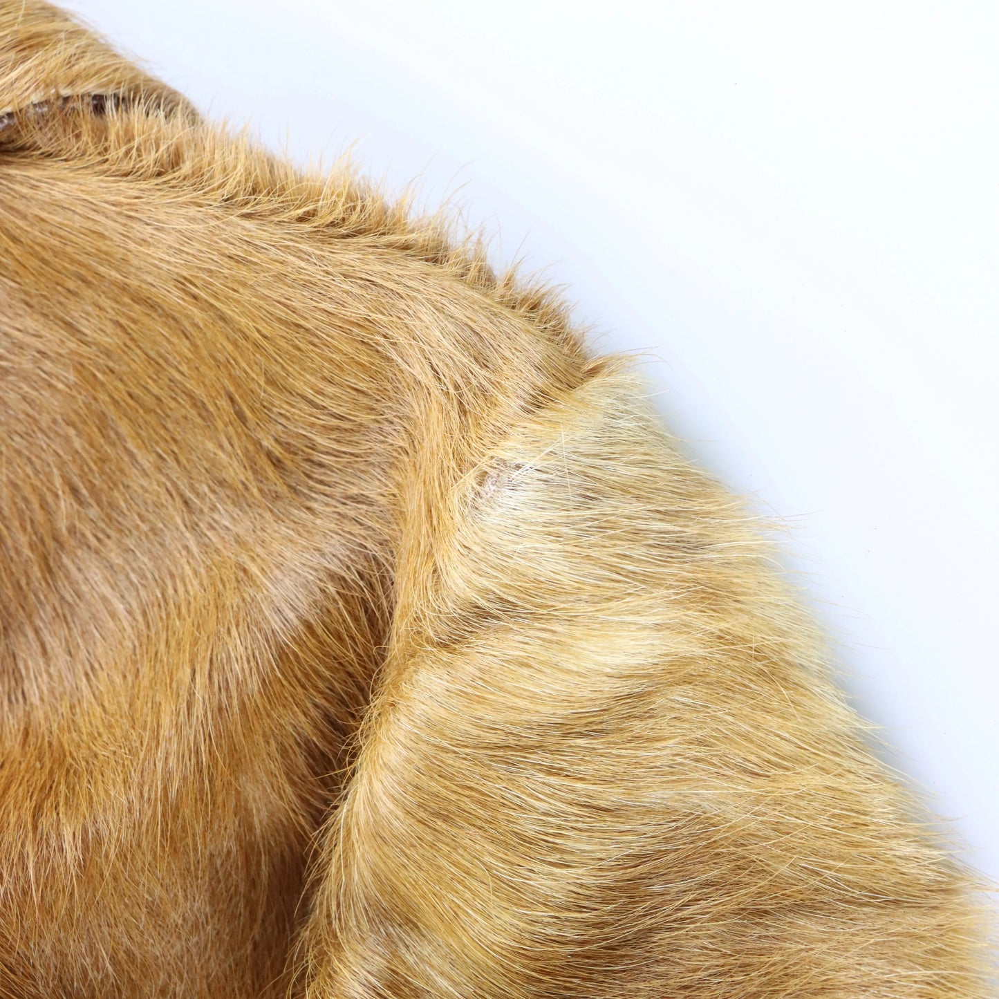 Vintage Light Brown Pony Hair Leather Side Pleat Long Coat (M) ***COCO Vintage Sole Melbourne