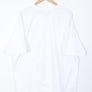 NIKE Embroidered Embroidered Swoosh White T-Shirt (XXXL)