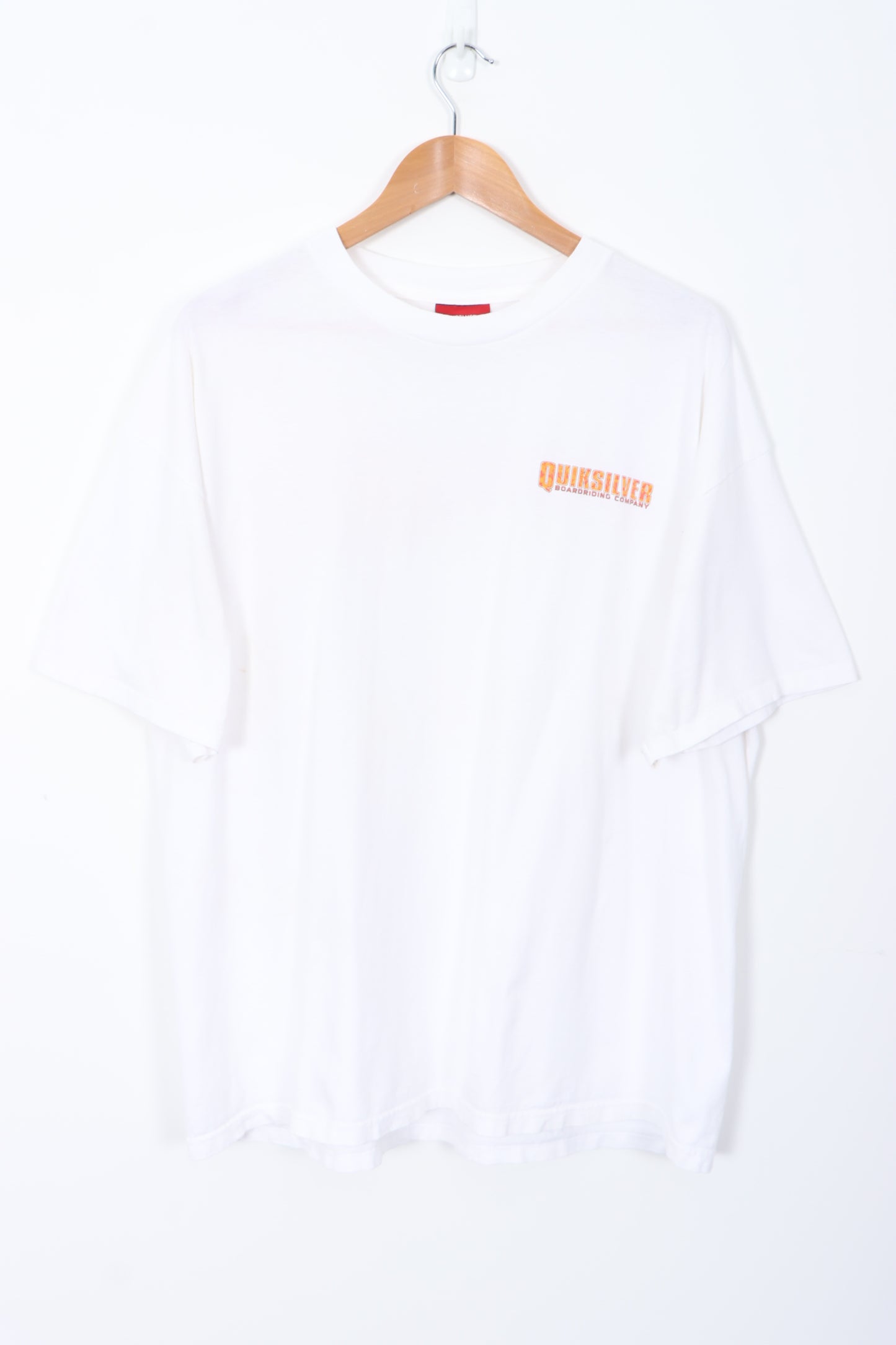 QUIKSILVER Boarding Company Front Back Spell Out Surf T-Shirt (XL)