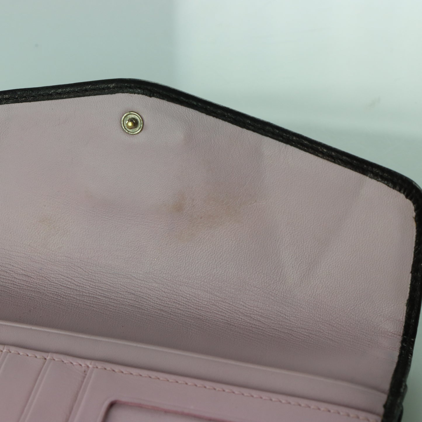 COACH 'Madison' Dotted Op Art Trifold Black Wallet Clutch