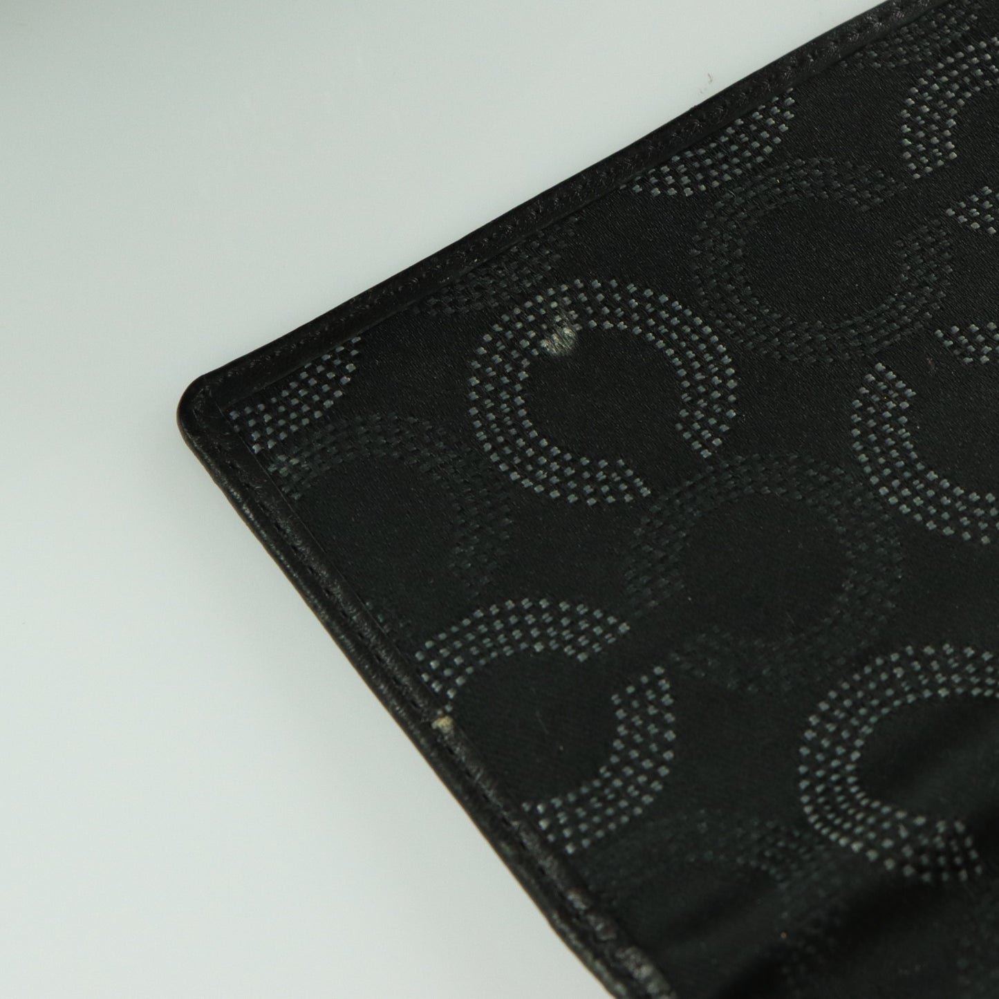 COACH 'Madison' Dotted Op Art Trifold Black Wallet Clutch