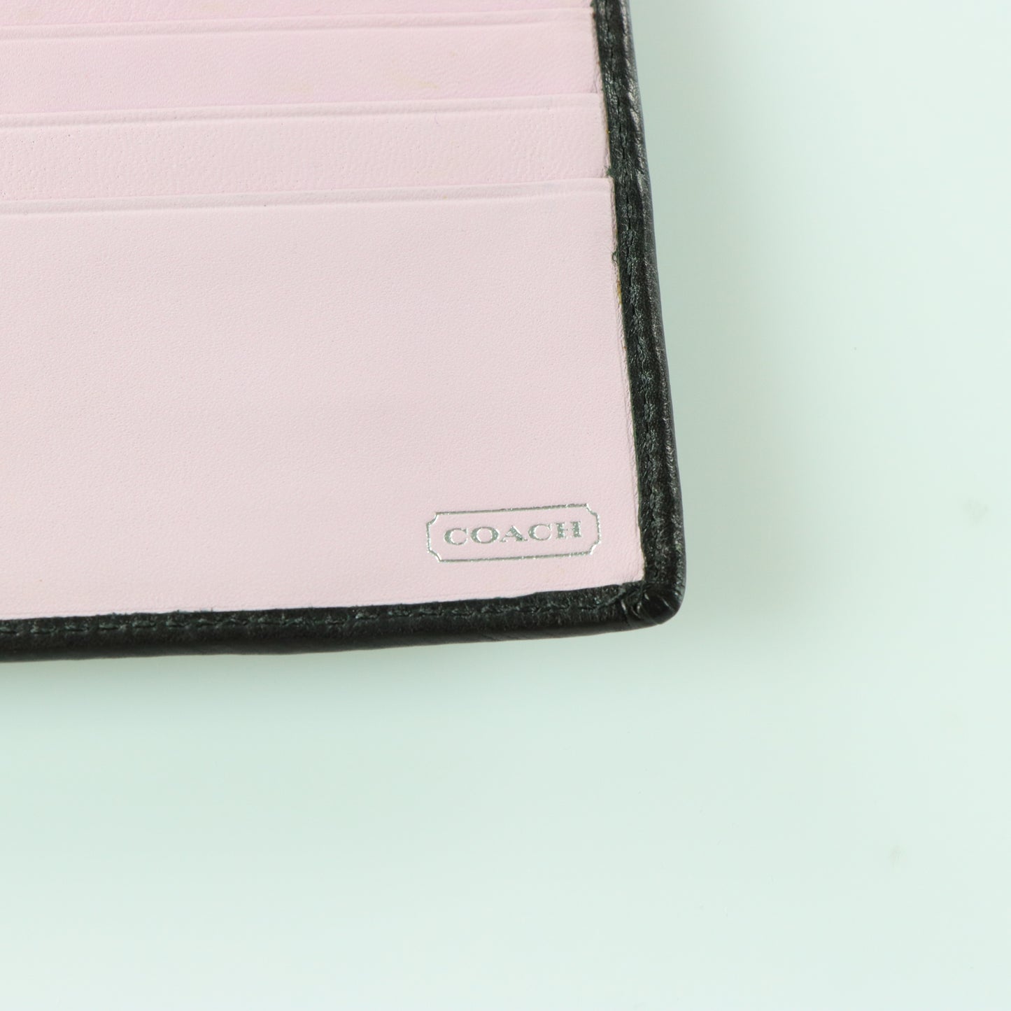 COACH 'Madison' Dotted Op Art Trifold Black Wallet Clutch