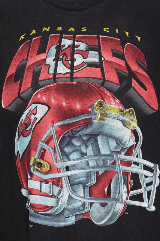 1994 Kansas City Chiefs NFL Large Helmet Design SALEM Tee (XL) Vintage Sole Melbourne