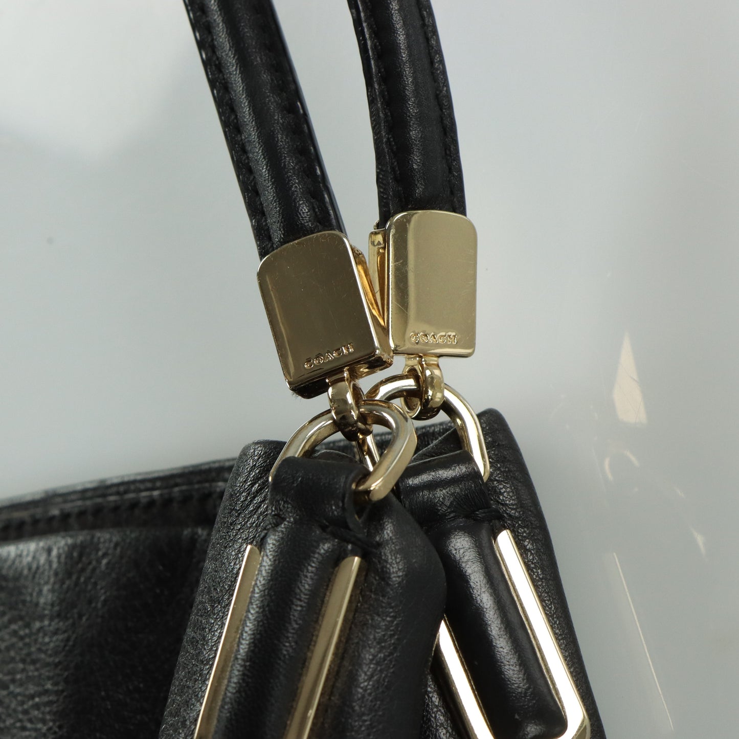 COACH Madison Phoebe Black Pebble Leather Shoulder Bag 26224