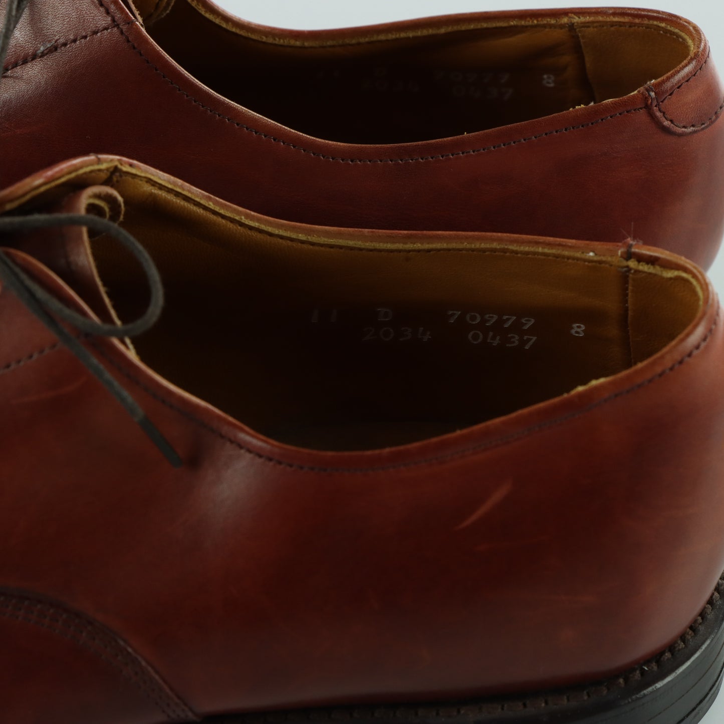 ALLEN EDMONDS Byron Cap Toe Oxford Brown Leather Dress Shoes (11)