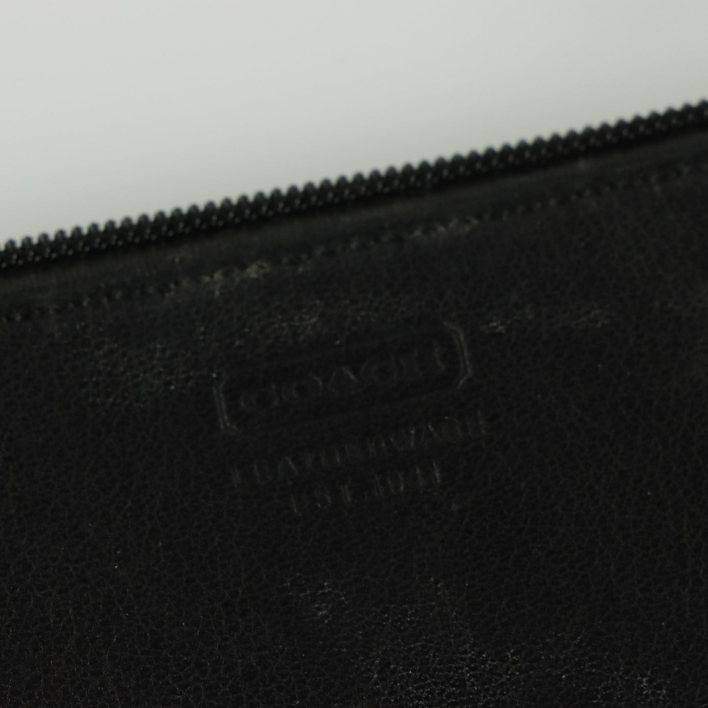 COACH Black Smooth Leather Wristlet Purse Bag