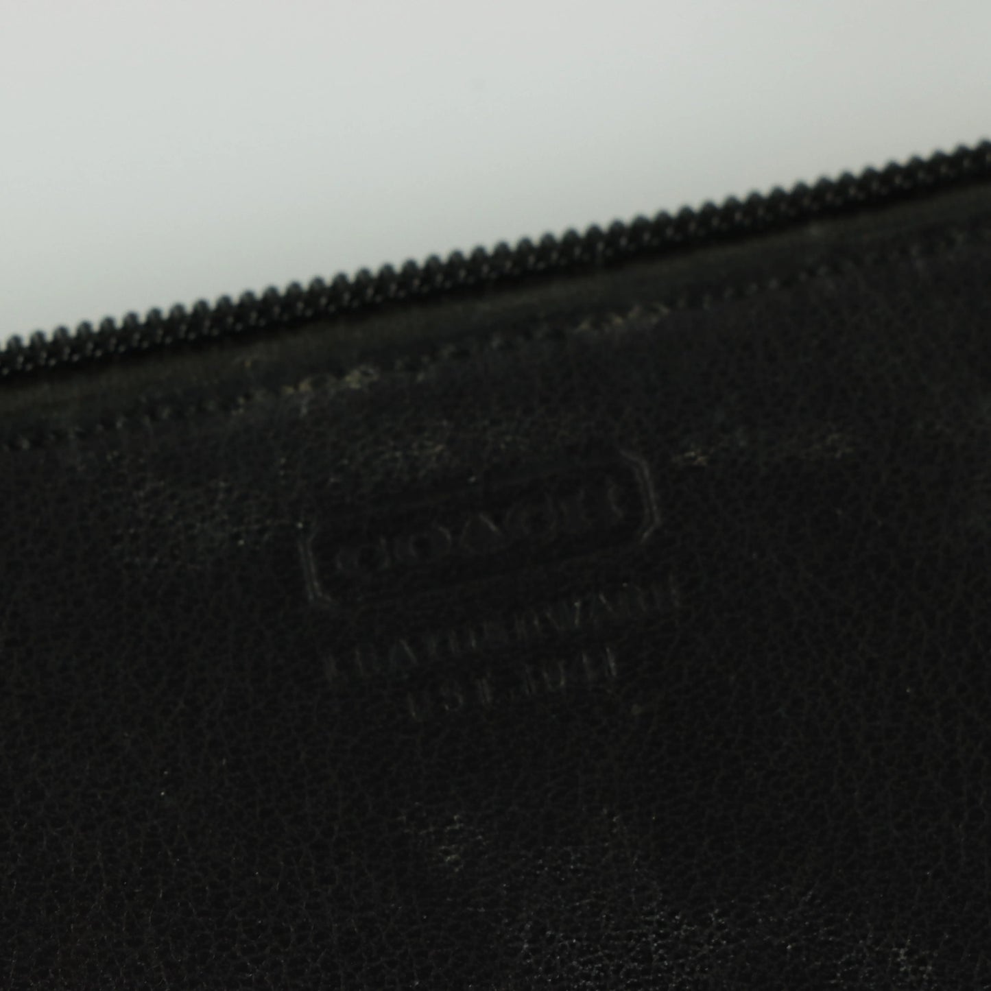 COACH Black Smooth Leather Wristlet Purse Bag Vintage Sole Melbourne