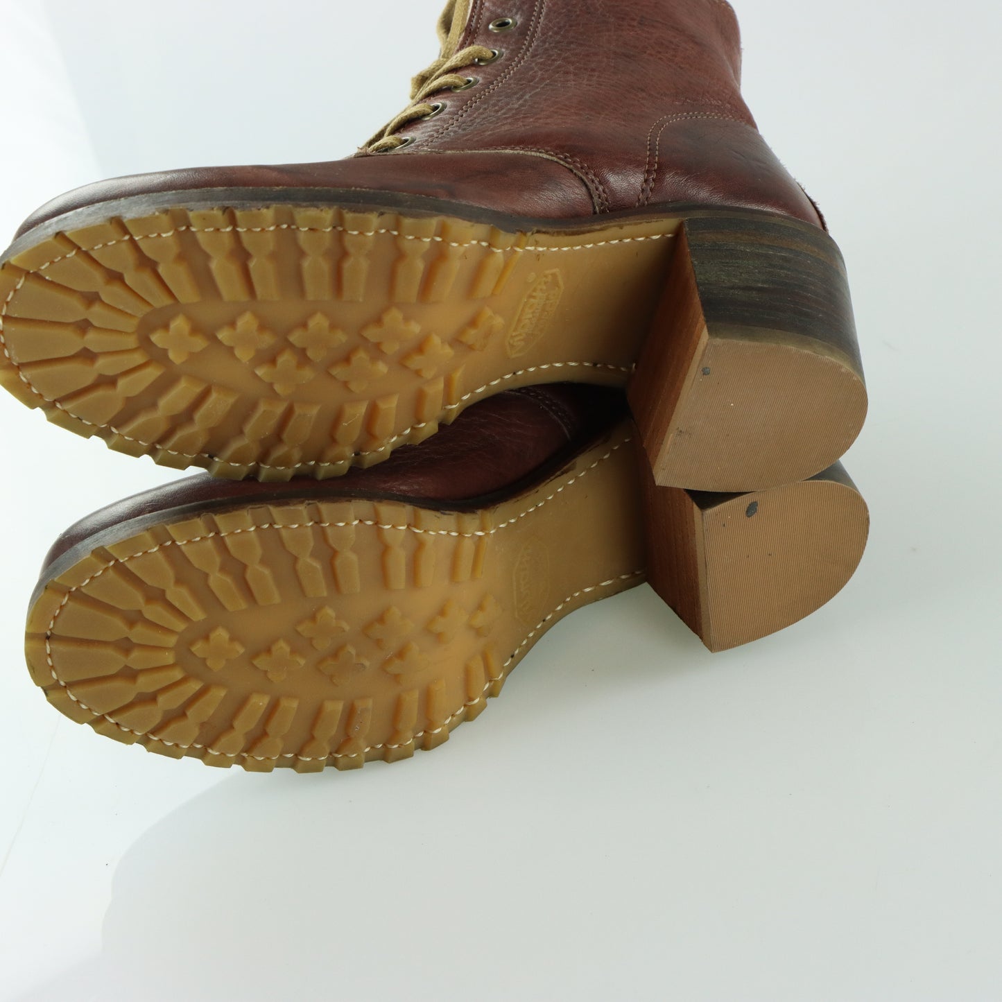 FRYE 'Sabrina' Lace-Up USA Made Combat Ankle Boots (7.5)