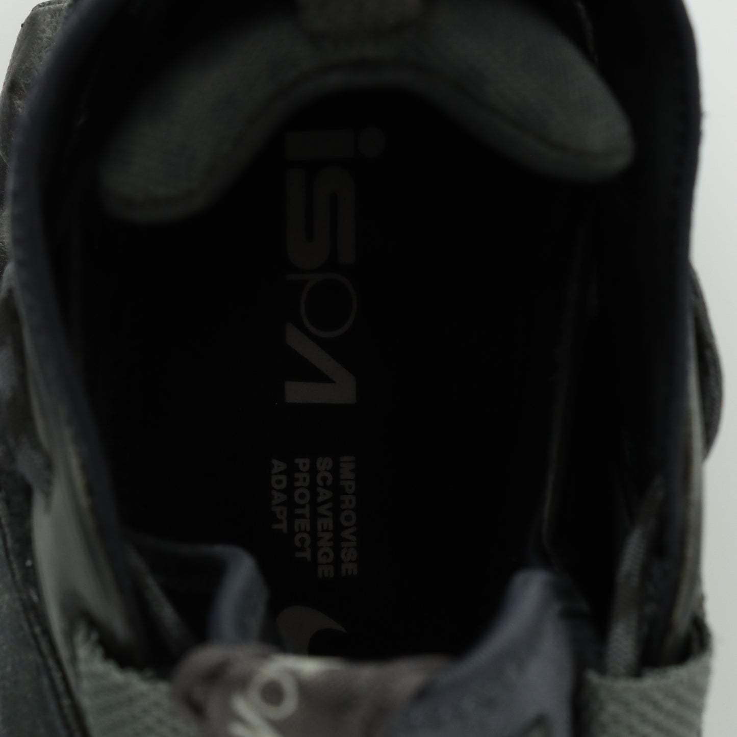 NIKE ISPA OverReact Black Swoosh Sandal Shoes (12) *Aubany