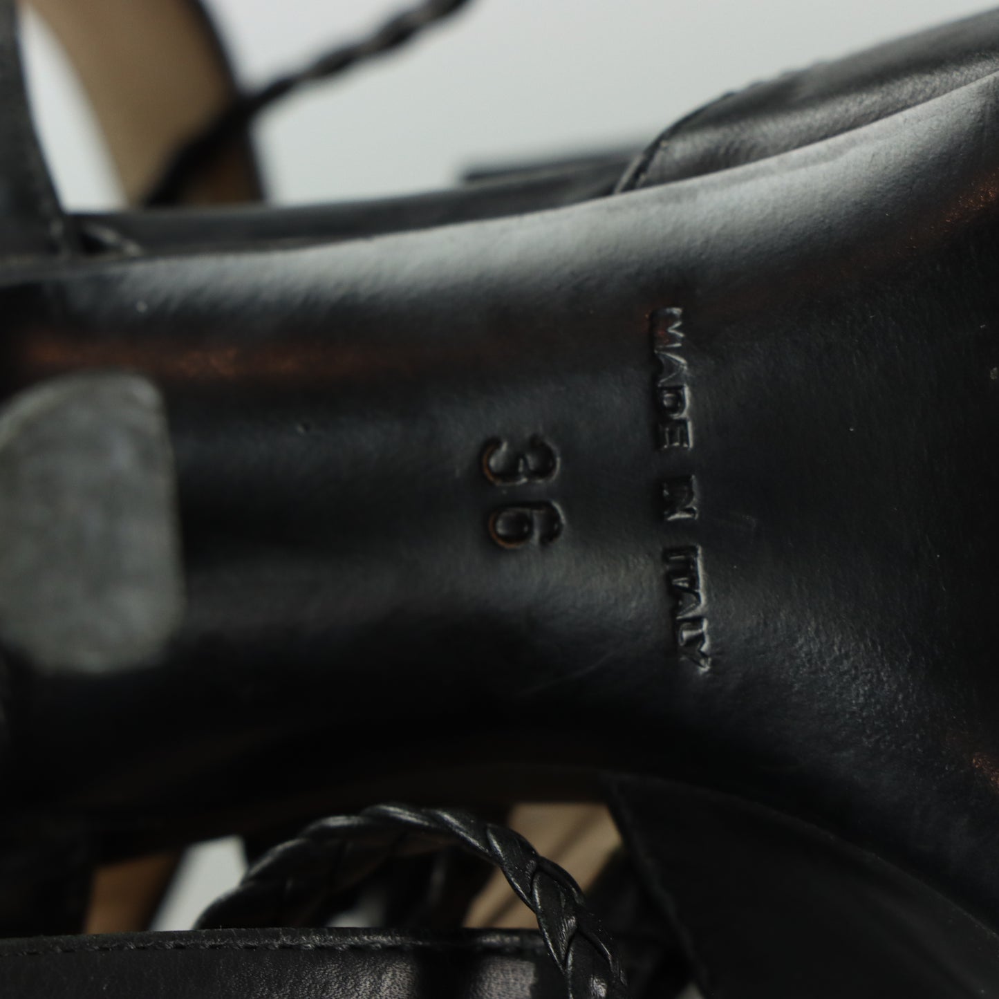 GIORGIO ARMANI Stitch Detailed Black Italy Made Pump Heels (36)
