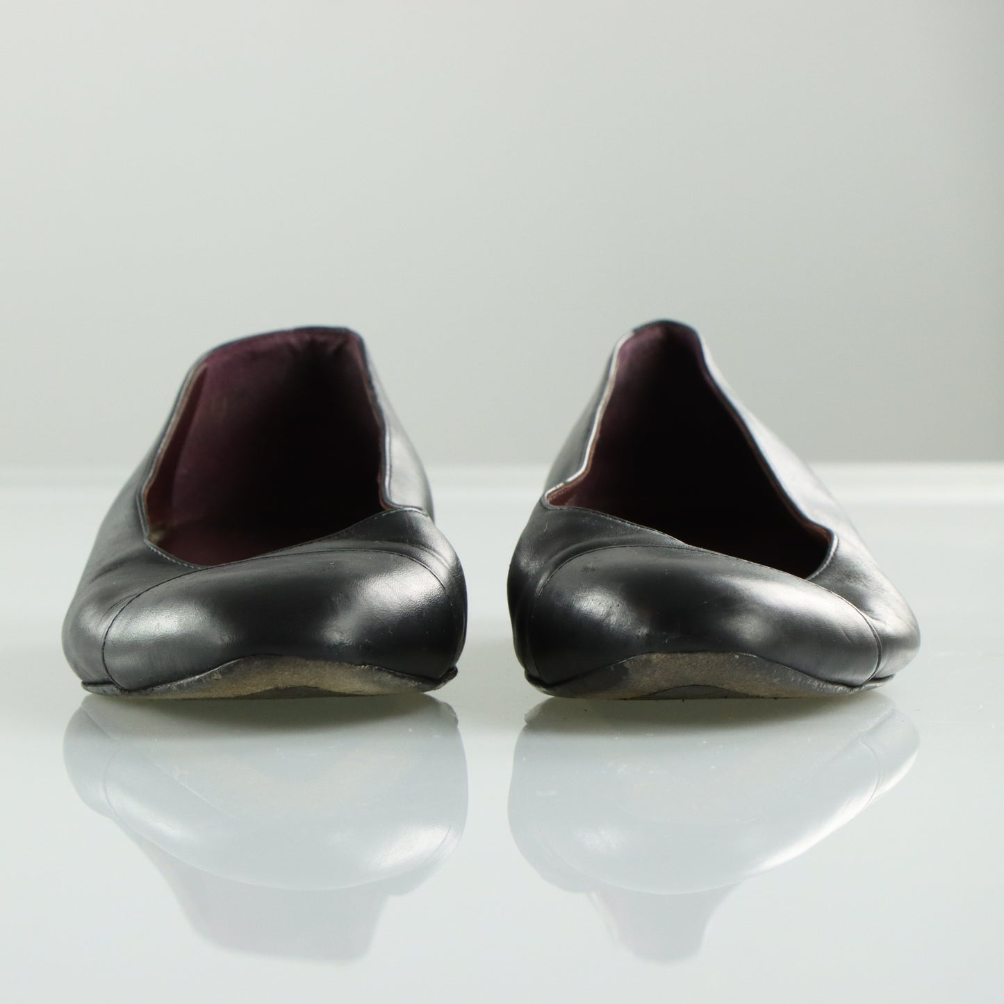 CHANEL Black & Gold 'CC' Logo Classic Ballet Flats (36.5)