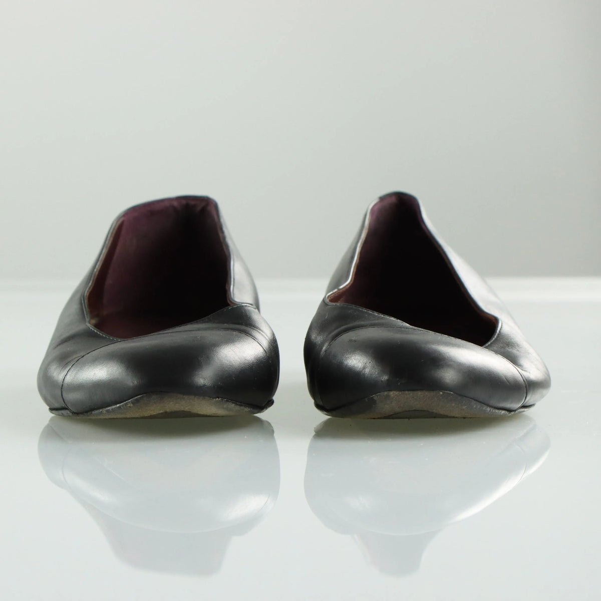 CHANEL Black & Gold 'CC' Logo Classic Ballet Flats (36.5) Vintage Sole Melbourne
