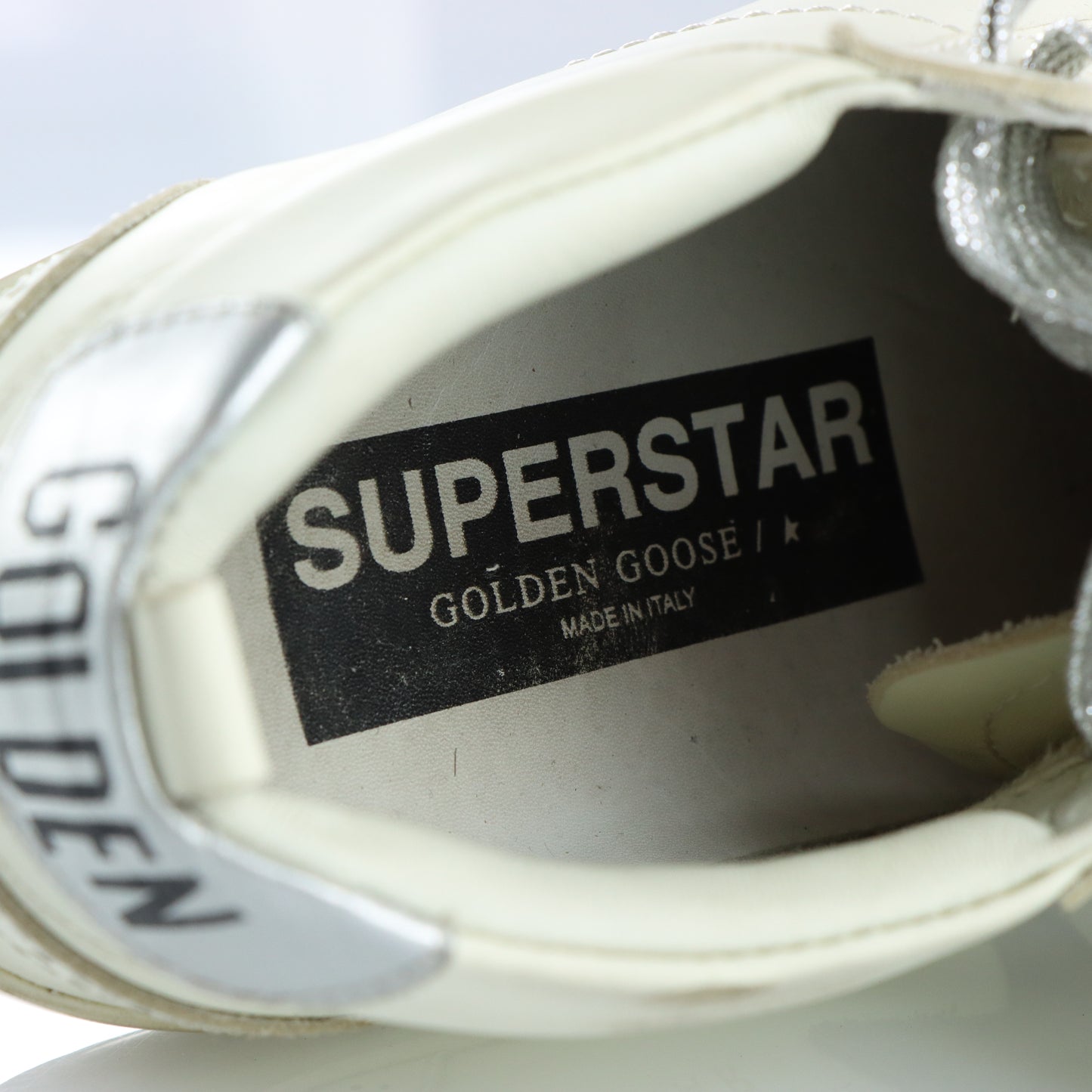 GOLDEN GOOSE Mid Star Glitter Laced Distressed Mid Top Sneakers Italian Made (Women's 8)