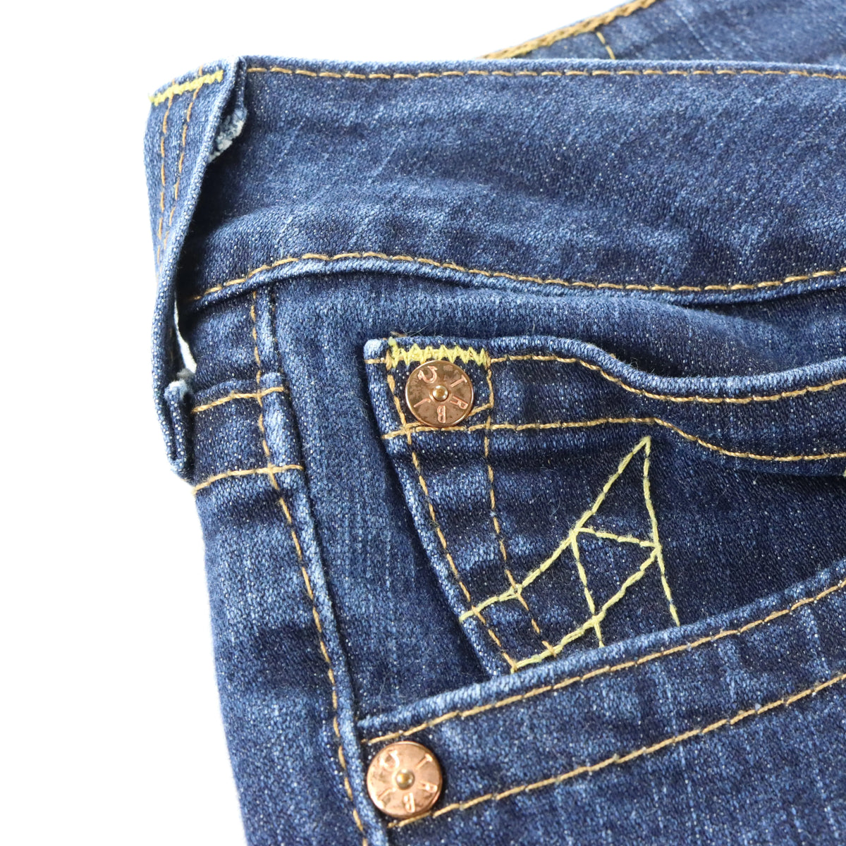 Vintage TRUE RELIGION Dark Wash Blue Denim USA Made Y2K Low Rise Jeans (30) ***COCO Vintage Sole Melbourne