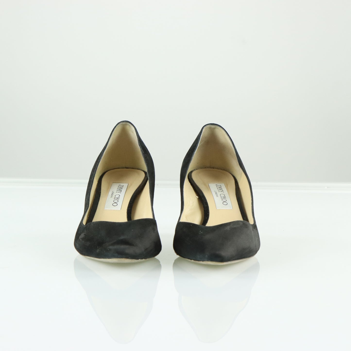 JIMMY CHOO Black Suede Anouk Heels Pumps (40.5)