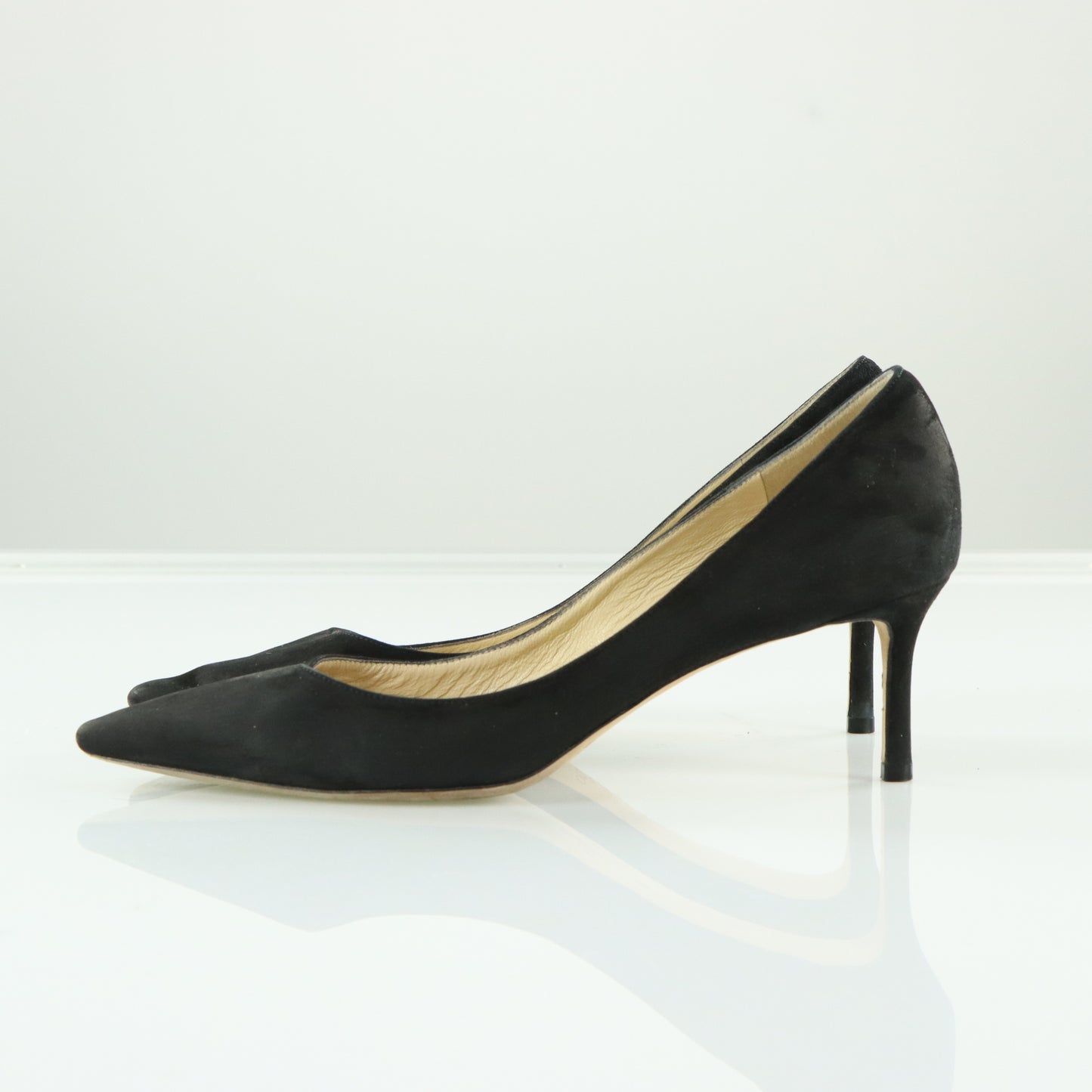 JIMMY CHOO Black Suede Anouk Heels Pumps (40.5)
