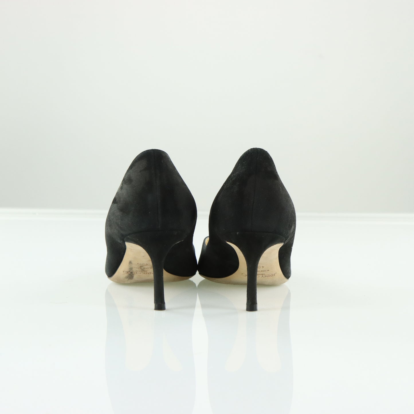 JIMMY CHOO Black Suede Anouk Heels Pumps (40.5)