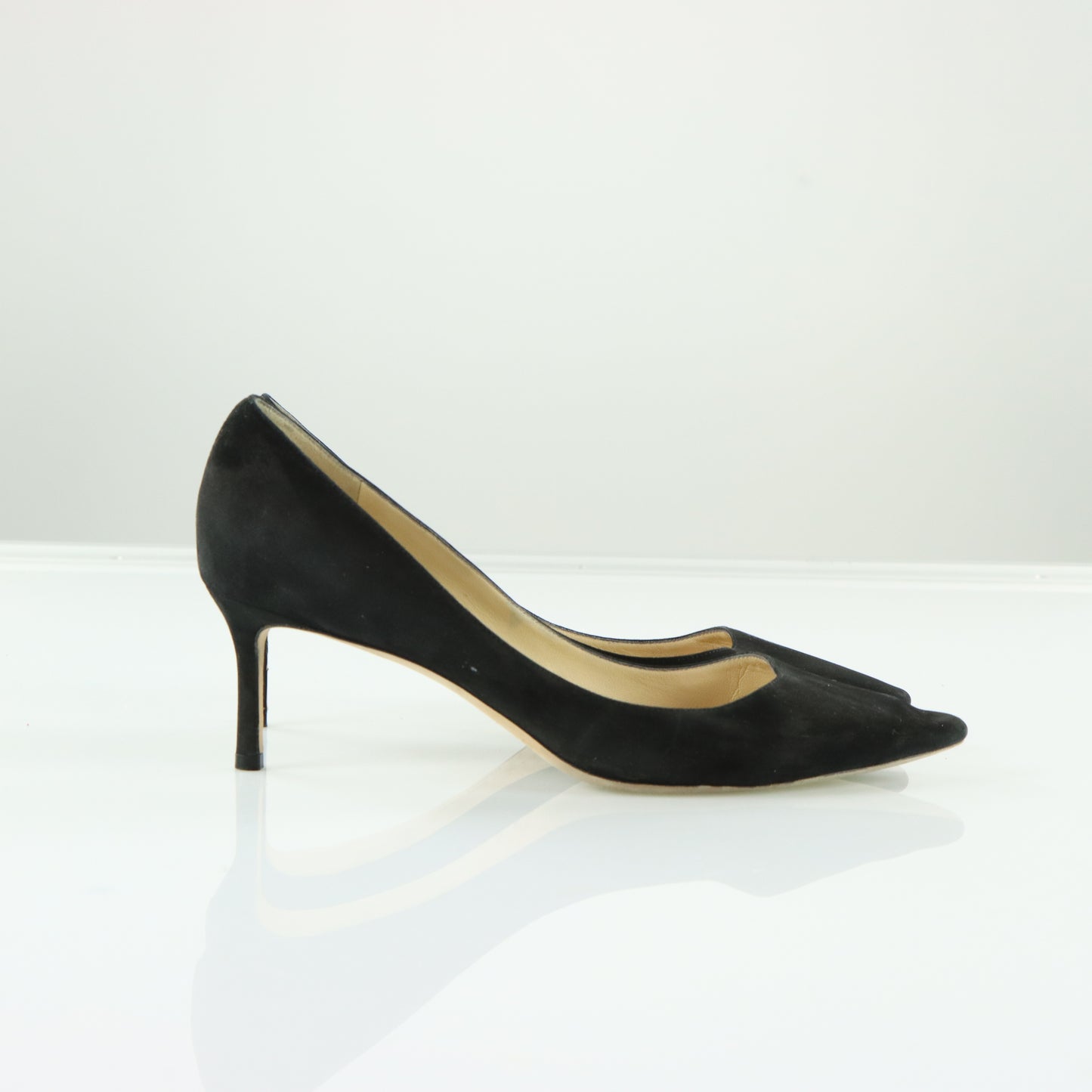 JIMMY CHOO Black Suede Anouk Heels Pumps (40.5)