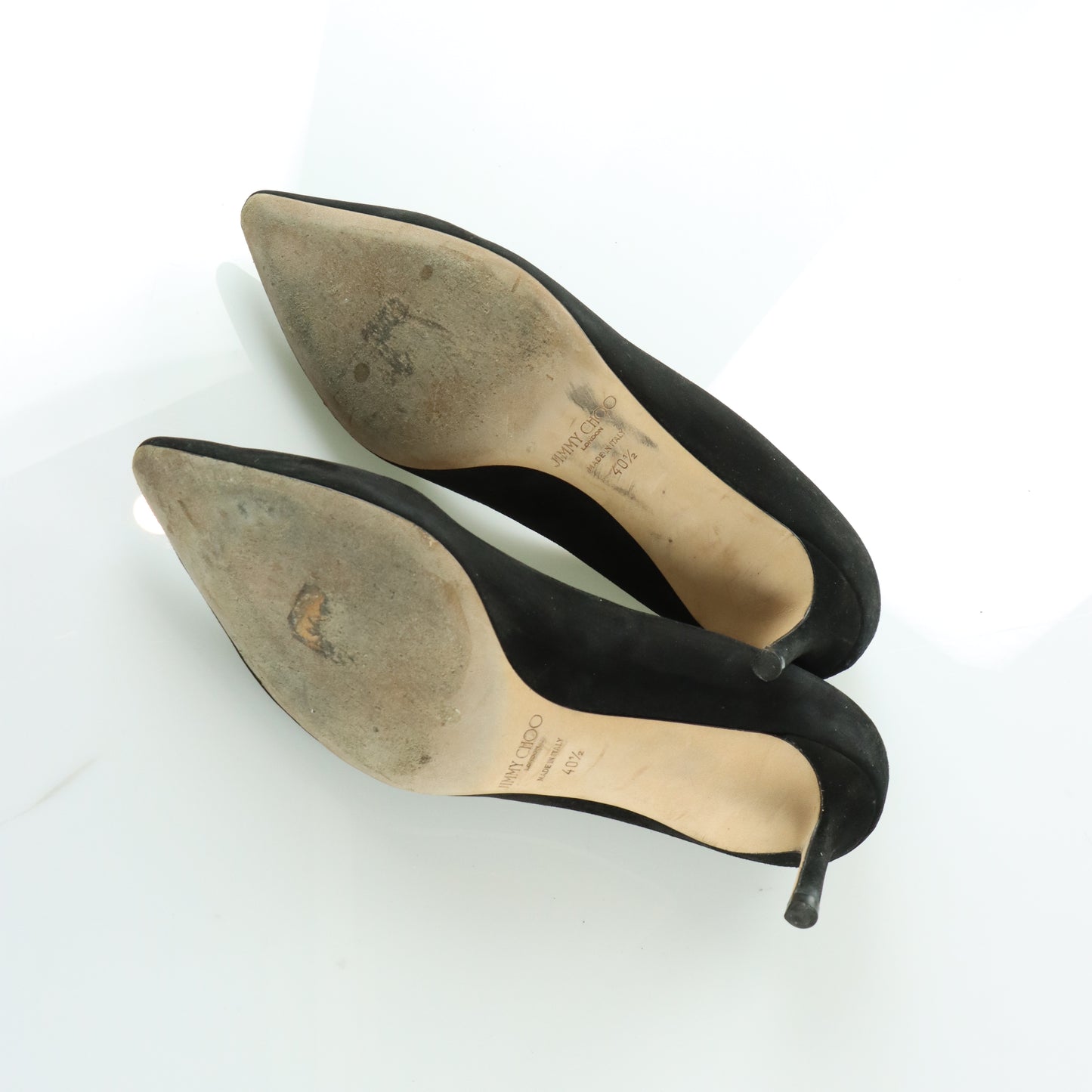 JIMMY CHOO Black Suede Anouk Heels Pumps (40.5)