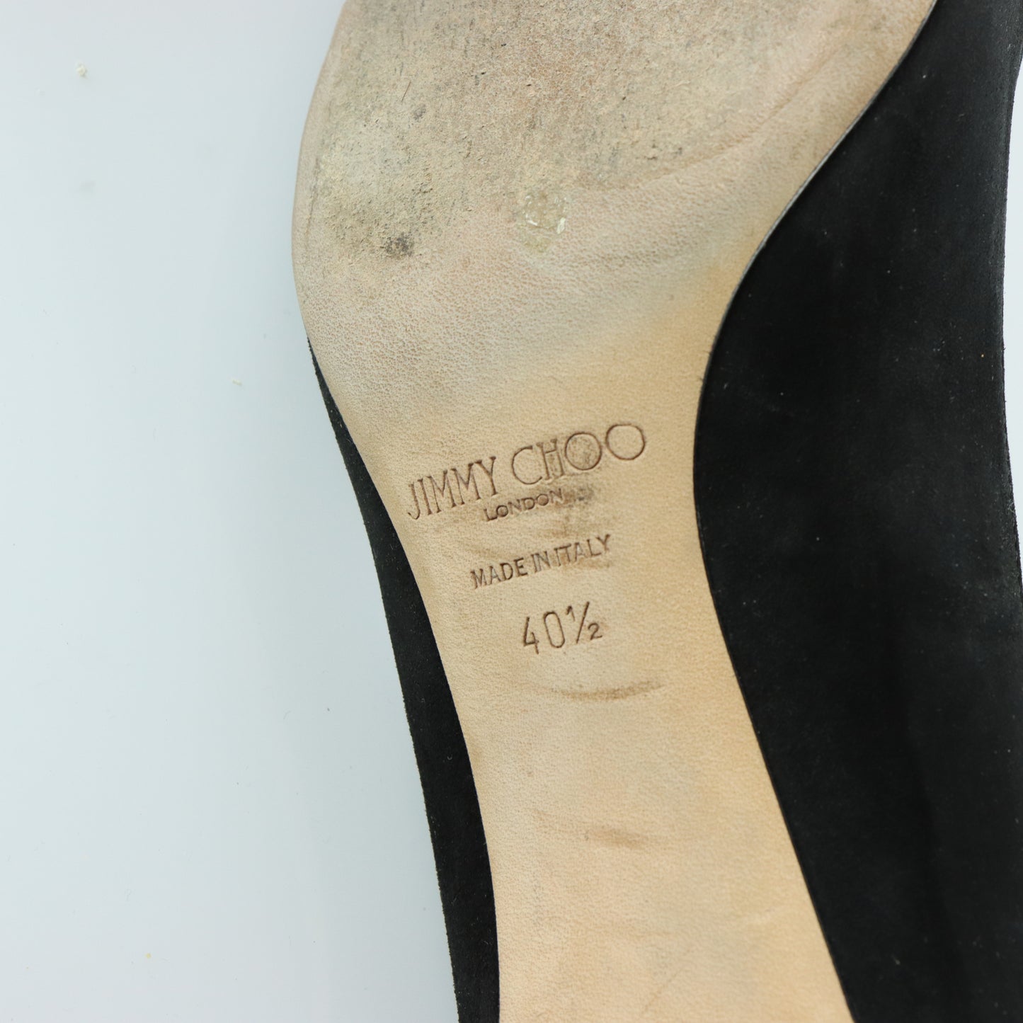 JIMMY CHOO Black Suede Anouk Heels Pumps (40.5)