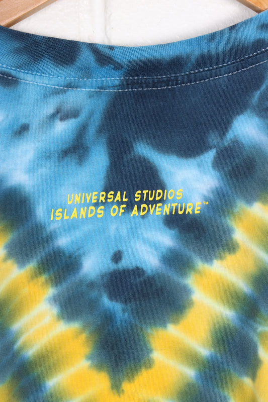 Vintage MARVEL 1999 Wolverine X-Men Blue & Yellow Tie-Dye Tee (XS-S)