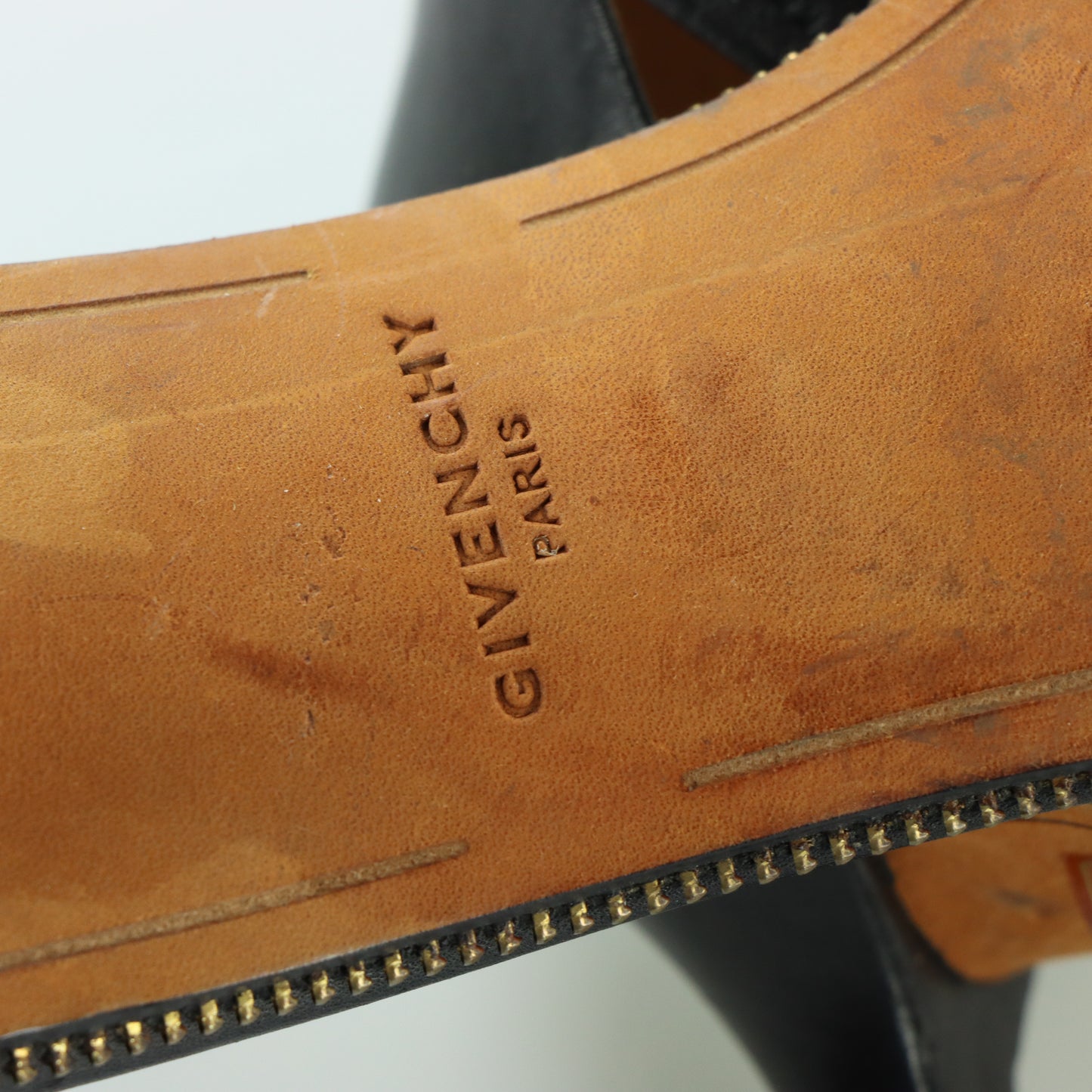 GIVENCHY Zipper Trim Ankle Cuff Italy Made Sandal Heels (39.5)