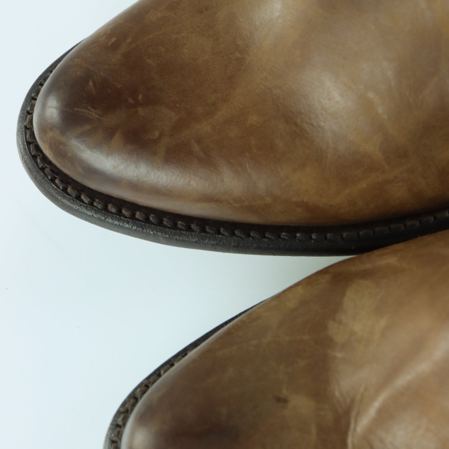 FRYE 'Wyatt' Harness Brown Motorcycle Ankle Boots (7-7.5)