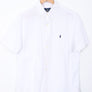 RALPH LAUREN 'Custom Fit' Short Sleeve White Shirt (M-L)
