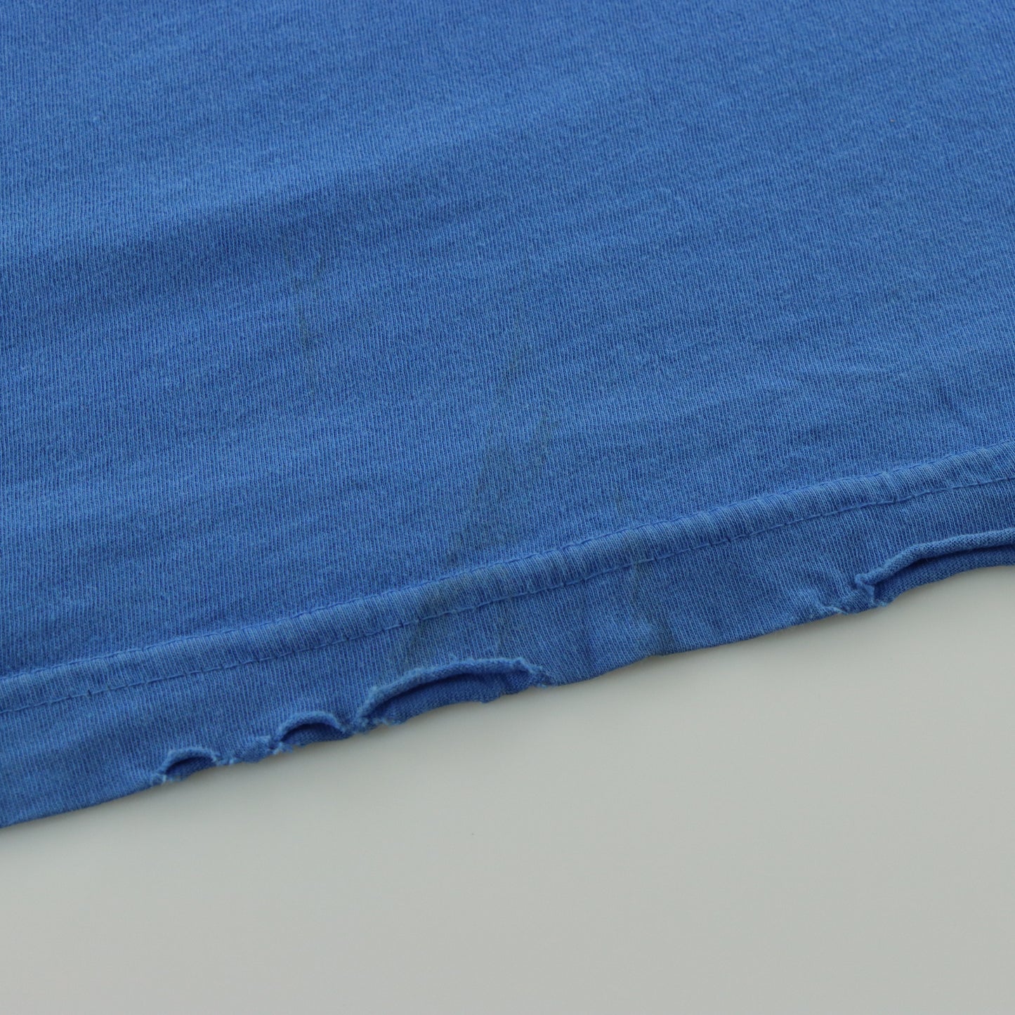 AFFLICTION Laced Up Stitch Detail Bright Blue Y2K Style USA Made Distressed Tee (L)